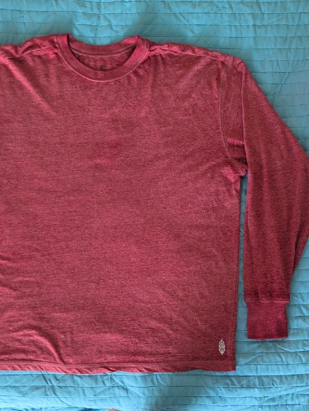 FP Movement Orange Red Oversized Long Sleeve Size L